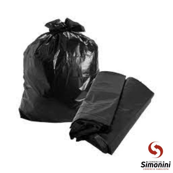 SACO LIXO 60L PESADO PRETO 70X85X0,08 BL PGP- 5KG