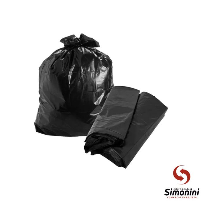 SACO LIXO 100L PESADO PRETO 95X105X0,13 BL PGP- 5KG