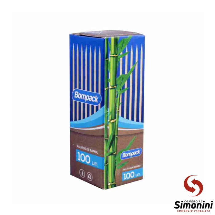 PALITO DENTE BAMBU BOMPACK- 100UN