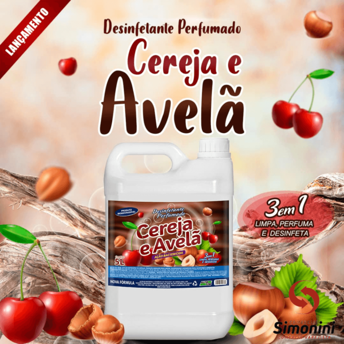 DESINFETANTE CEREJA E AVELÃ ALTOLIM- 5L (#)