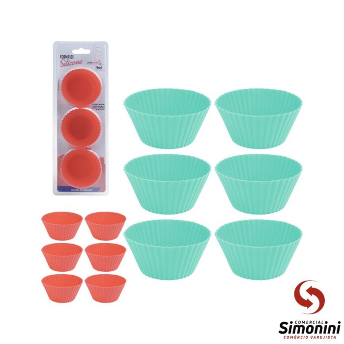 FORMA PARA CUPCAKE DE SILICONE ALIANÇA- 6UN