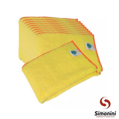 PANO MICROFIBRA AUTOMOTIVO AMARELO 40X60- J.S.