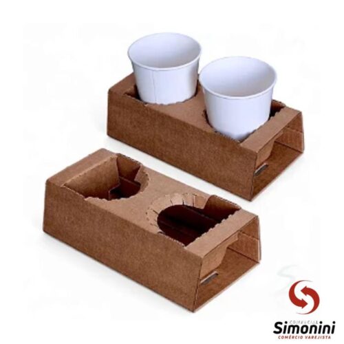 SUPORTE PAPELÃO PARA COPO 2 DIVISÓRIAS DRX- 10UN