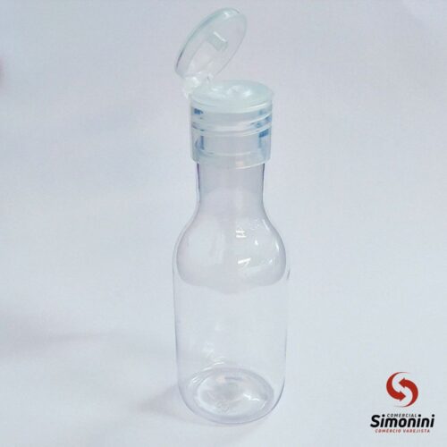 PET 50ML CÔNICO COM TAMPA FLIPTOP TRANSPARENTE- DRX (#)