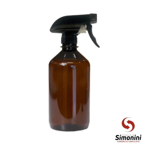 PET 500ML ÂMBAR COM TAMPA PULVERIZADORA PRETA- DRX (#)