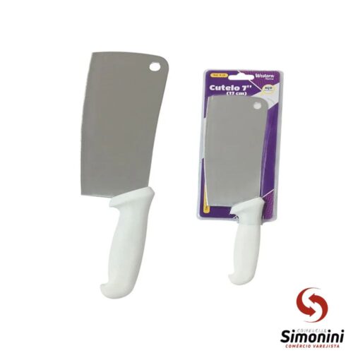 CUTELO CABO BRANCO INOX BIANCO 7"- WESTERN