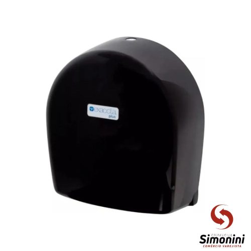 DISPENSER HIGIÊNICO ROLÃO PRETO- EXACCTA PLUS